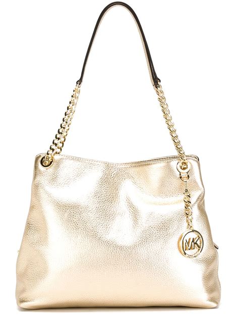 makeup bag michael kors gold|Michael Kors small shoulder purse.